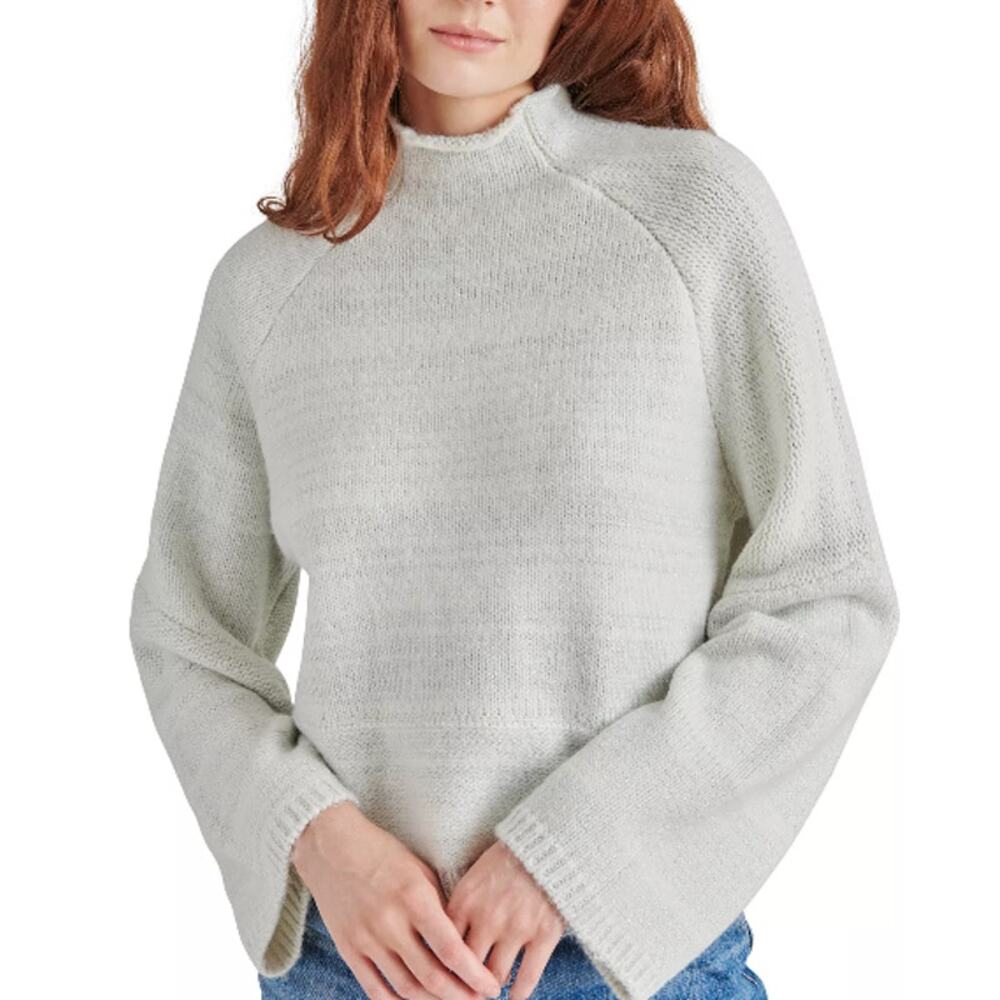 Steve Madden Women's Indie Metallic Mock-Neck Sweater XL